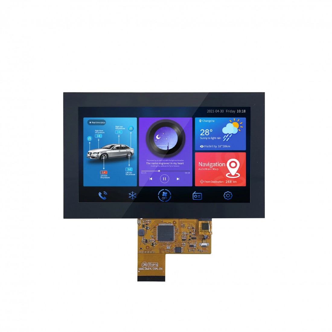 Buy DWIN 7inch TFT Touch Panel TN TFT 800x480 200nit COF Series LCD