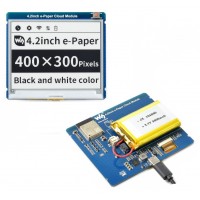 4.2inch E-Paper Cloud Module, 400×300, ESP32 WiFi Connectivity, 3000mAh Battery Included