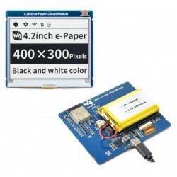 4.2inch E-Paper Cloud Module, 400×300, ESP32 WiFi Connectivity, 3000mAh Battery Included