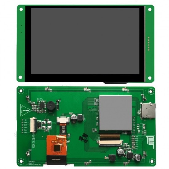 DWIN HMI LCD 5inch T5L, Capacitive Touch, IPS Screen, Serial UART Intelligent Control, 800*480, 250nit, DMG80480C050_03WTC