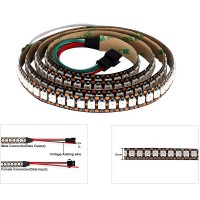 Neopixel WS2812B LED Strip 144LEDs/meter IP20 Non Waterproof - 1 meter - Black PCB