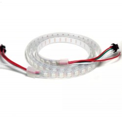 Neopixel WS2812B LED Strip 144LEDs/meter IP67  Waterproof - 1 meter - WHITE PCB