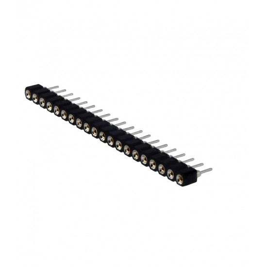 ConnFly 1*20 Turned Pin Socket 2.54mm Pitch  |  DS1002-01-1*20V13-GC 