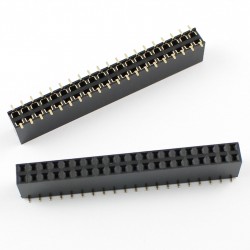 Dual Row 2x20 Surface Mount Female Header - 2.54mm Pitch 