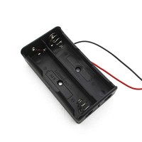 18650 2S Cell Holder Spring End with Wire