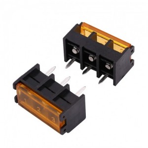 HB9500-9.5-3P 9.5mm Pitch 3-Pin Barrier Terminal Connector with Flap Cover Lid 300V 30A HB9500-9.5-3P 9.5mm Pitch 3-Pin Barrier Terminal Connector with Flap Cover Lid 300V 30A