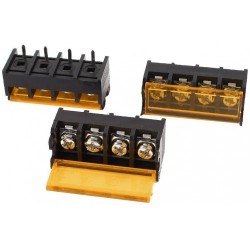 HB9500-9.5-4P 9.5mm Pitch 4-Pin Barrier Terminal Connector with Flap Cover Lid 300V 25A HB9500-9.5-4P 9.5mm Pitch 4-Pin Barrier Terminal Connector with Flap Cover Lid 300V 25A