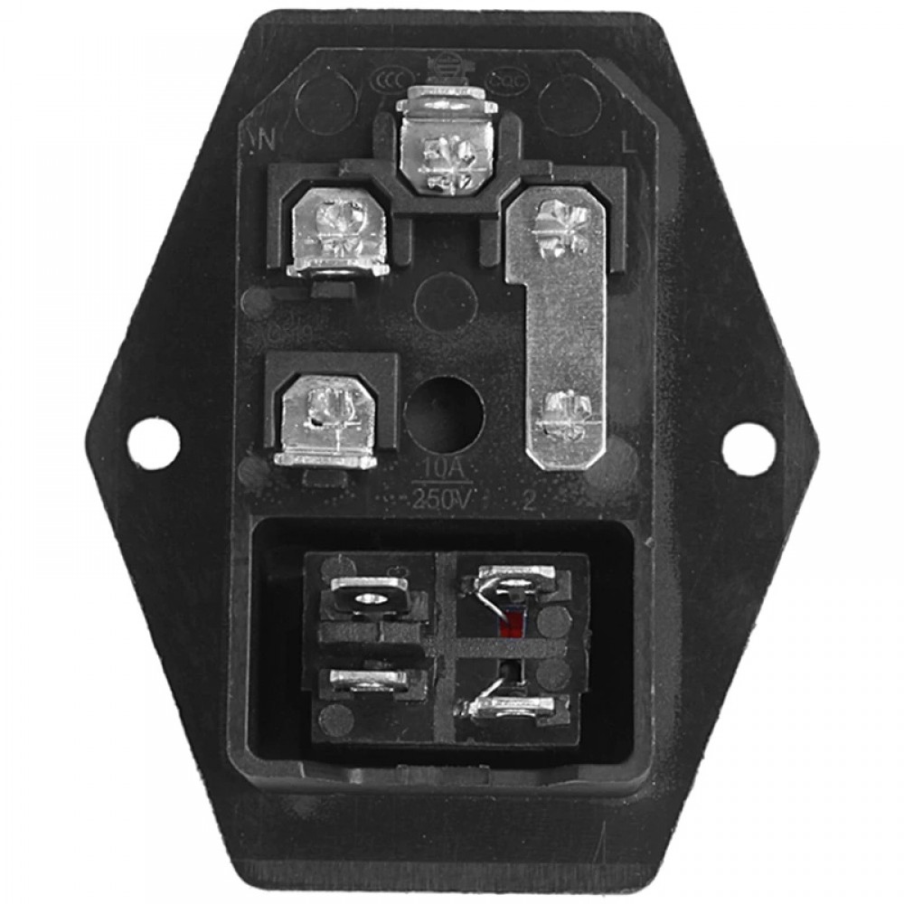 Buy Modular IEC320 C14 AC Socket with Fuse Holder and Rocker Switch