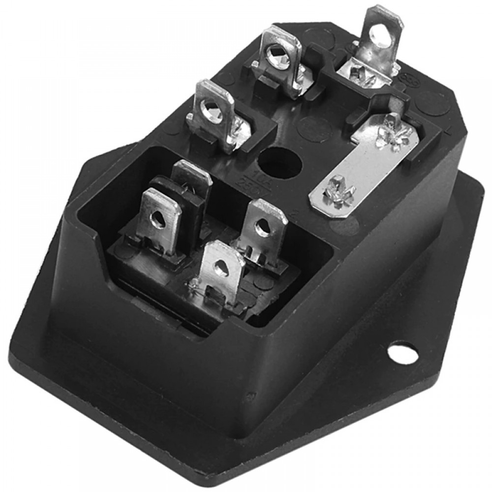 Buy Modular IEC320 C14 AC Socket with Fuse Holder and Rocker Switch