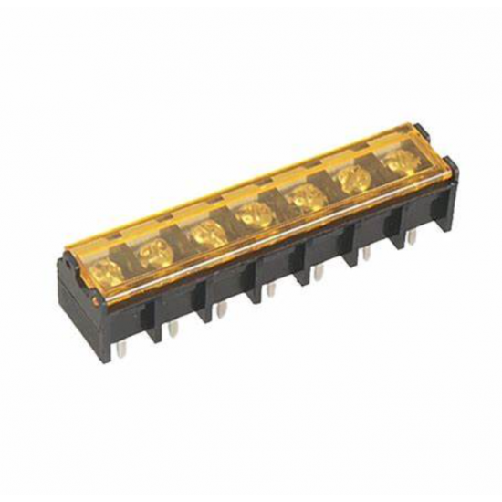 HB9500-9.5-7P 9.5mm Pitch 7-Pin Barrier Terminal Connector with Flap Cover Lid 300V 30A