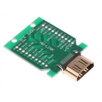 HDMI Female Connector Breakout Board - 19 Pin Gold Plated Connector