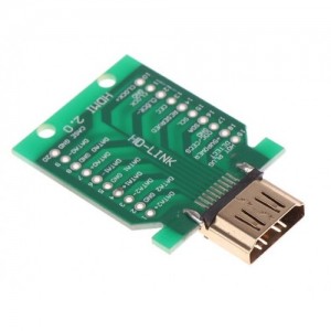 HDMI Female Connector Breakout Board - 19 Pin Gold Plated Connector HDMI Female Connector Breakout Board - 19 Pin Gold Plated Connector