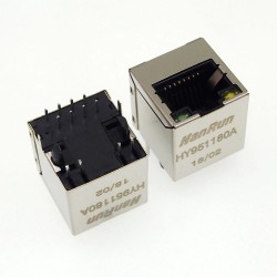 HY951180A Hanrun - RJ45 Vertical Connector - Integrated Magnetics