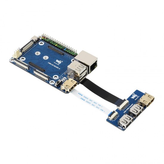USB HDMI Adapter for CM4-IO-BASE, Adapting FFC Connector to Standard Connector