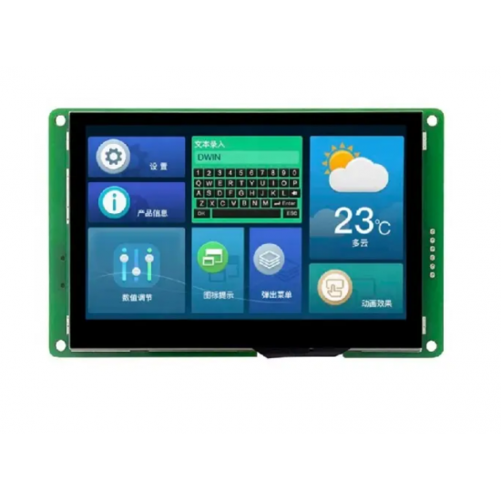 DWIN HMI LCD 4.3" Capacitive Touch, TFT Screen, intelligent display, 480*272, 330nit, DMG48270C043_05WTC