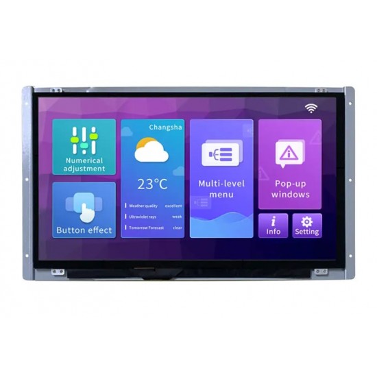 DWIN 15.6inch HMI SMART LCD , Capacitive Touch, IPS HMI Screen, Serial UART Intelligent Control, 1366*768, 180nit, DMG13768C156_03WTC