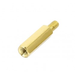M3x20+6 Hex Male to Female Brass Spacer Stand Off M3x20+6 Hex Male to Female Brass Spacer Stand Off