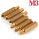 M3x20+6 Hex Male to Female Brass Spacer Stand Off M3x20+6 Hex Male to Female Brass Spacer Stand Off