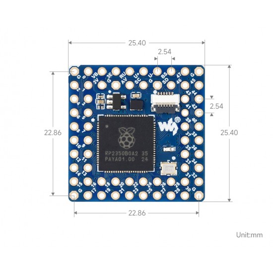 Waveshare Core2350B Core Board, Based On Raspberry Pi RP2350B - 8MB PSRAM Waveshare Core2350B Core Board, Based On Raspberry Pi RP2350B - 8MB PSRAM