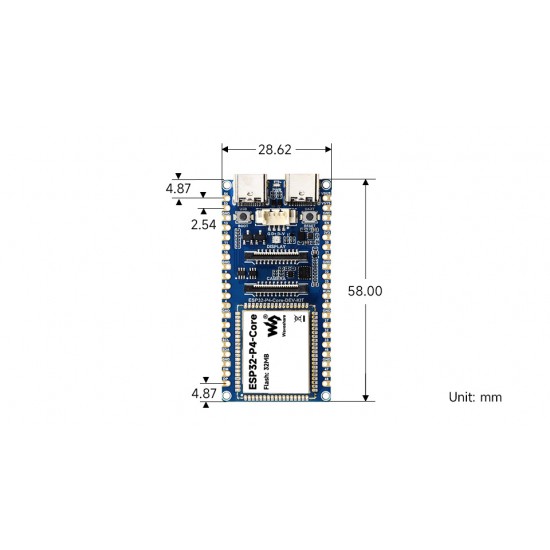 Waveshare ESP32-P4-Core Industrial HMI + Edge AI + Multimedia Controller Based On ESP32-P4, Equipped With RISC-V 32-bit Dual-core And Single-core Processors, Supports USB OTG 2.0 HS - Unsoldered Header Waveshare ESP32-P4-Core Industrial HMI + Edge AI + Multimedia Controller Based On ESP32-P4, Equipped With RISC-V 32-bit Dual-core And Single-core Processors, Supports USB OTG 2.0 HS - Unsoldered Header