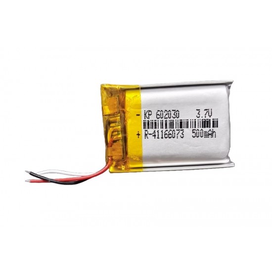 KP 602030 500mAh 1S LiPo Rechargeable Battery for Micro Drones/ IOT/ Wearables KP 602030 500mAh 1S LiPo Rechargeable Battery for Micro Drones/ IOT/ Wearables