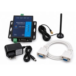 USR-LG206-H-P LoRa Modem Serial RS232 RS485 to LoRa Converter - Antenna/ Power Adapter / Serial Cable Included