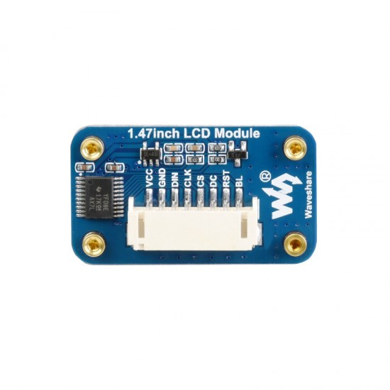 Waveshare 1.47inch LCD Display Module, Rounded Corners, 172x320 Resolution, ST7789V3 Driver SPI Interface , 38.5*22mm