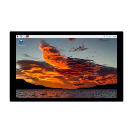 Waveshare 10.1inch Capacitive Touch Display, Optical Bonding Toughened Glass Panel, 1280×800, IPS, HDMI Interface