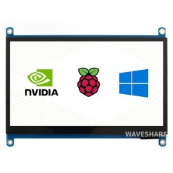 [Refurbished] Waveshare 7inch (No Touch) Touch Screen LCD (H), 1024×600, HDMI, IPS, Various Systems Support