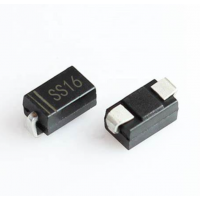 SS16 Schottky Barrier Rectifier, 1.0 A, 60 V, SMA (DO-214AC) 
