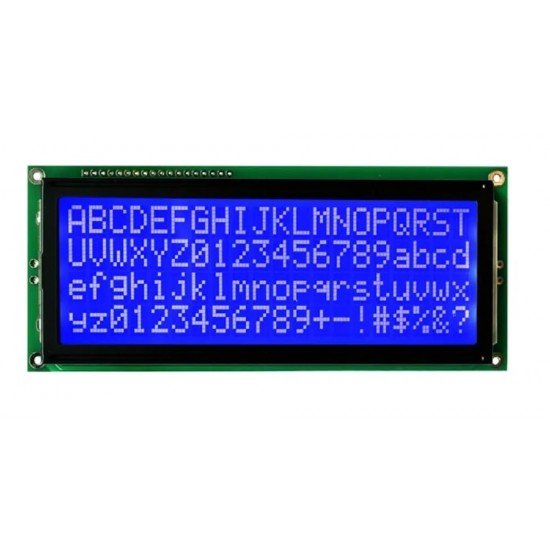 JHD762M5 20x4 Jumbo Alphanumeric LCD Module Blue/White