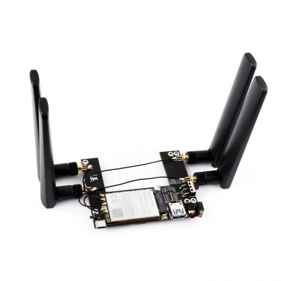 Waveshare 5G/4G/3G Module Designed For Jetson Orin, Includes RM520N-GL Module, Supports 5G NSA And SA Networking, GNSS Positioning