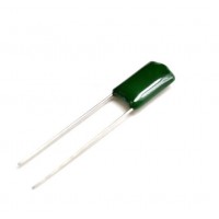 2K2 (222) 0.0022uF 400V 5mm-Pitch Polyester Flim Capacitor - Green