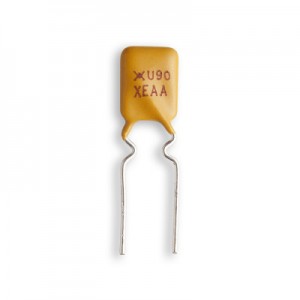 RUEF090 Resettable Fuse, PPTC, PolySwitch RUEF, 30 VDC, 900 mA, 1.8 A, 5.9s RUEF090 Resettable Fuse, PPTC, PolySwitch RUEF, 30 VDC, 900 mA, 1.8 A, 5.9s