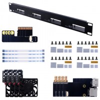 1U Rack Kit for Raspberry Pi 4, 19″ Rackmount, up to 4 Units