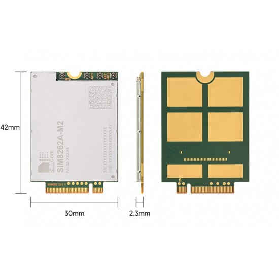 SIM8262A-M2 SIMCom original 5G module, M.2 form factor, Qualcomm Snapdragon X62 