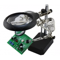 TE-800 Helping Hand Clip Clamp LED Magnifying Glass Soldering Iron Stand Magnifier Welding Rework Repair Holder Tools