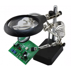 TE-800 Helping Hand Clip Clamp LED Magnifying Glass Soldering Iron Stand Magnifier Welding Rework Repair Holder Tools