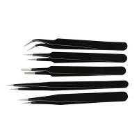 Set of 5 - Precision Anti Static Tweezers  