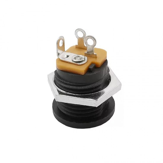 DC-022 5.5mm x 2.1mm Panel Mount Type DC Jack Connector with Rubber Gasket