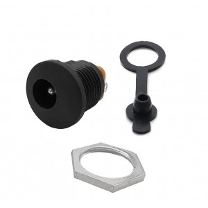 DC-022 5.5mm x 2.1mm Panel Mount Type DC Jack Connector with Rubber Gasket