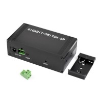 Industrial 5P Gigabit Ethernet Switch, Full-Duplex 10/100/1000M, DIN Rail Mount - Without Power Adapter