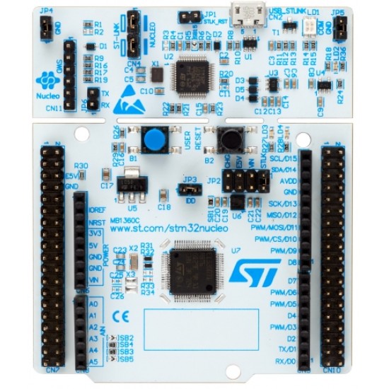 NUCLEO-G070RB STM32 Nucleo-64 development board with STM32G070RB MCU, supports Arduino and ST morpho connectivity