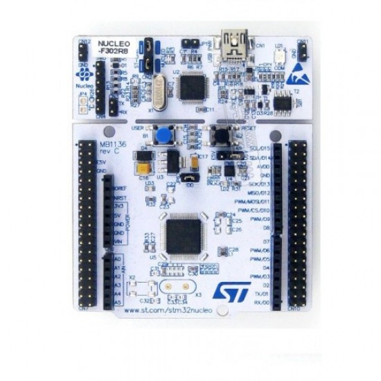 NUCLEO-F302R8 Development Board for STM32F302R8T6 Microcontroller - Mini USB Cable Included - STM32 Nucleo-64
