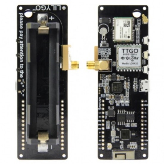 TTGO T-Beam V1.1 Meshtastic ESP32 LoRa 868Mhz WiFi Bluetooth ESP32 GPS NEO-6M SMA 18650 Battery Holder - Without OLED