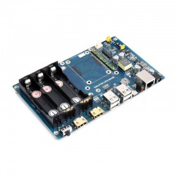 PoE & UPS Enabled Base Board Designed for Raspberry Pi Compute Module 4, Gigabit Ethernet, Dual HDMI, Quad USB2.0