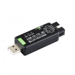 Waveshare Industrial USB TO TTL Converter, Original CH343G Onboard, Multi Protection & Systems Support