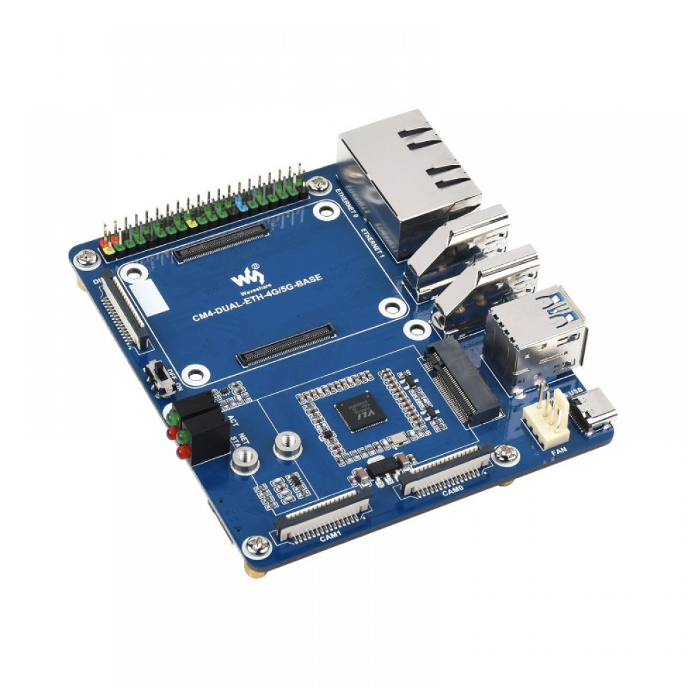 Buy Waveshare Dual Gigabit Ethernet 5g4g Base Board Designed For Raspberry Pi Compute Module 4 