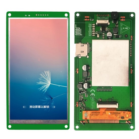 DWIN HMI LCD 5" T5L DGUSII LCM, Capacitive Touch, IPS Screen, Serial UART Intelligent Control, 720*1280, 250nit, DMG12720C050_03WTC