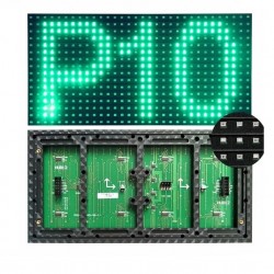P10 High Brightness  Green LED Display Panel - SMD -  32*16 - 4 Scan - 5V - HUB12